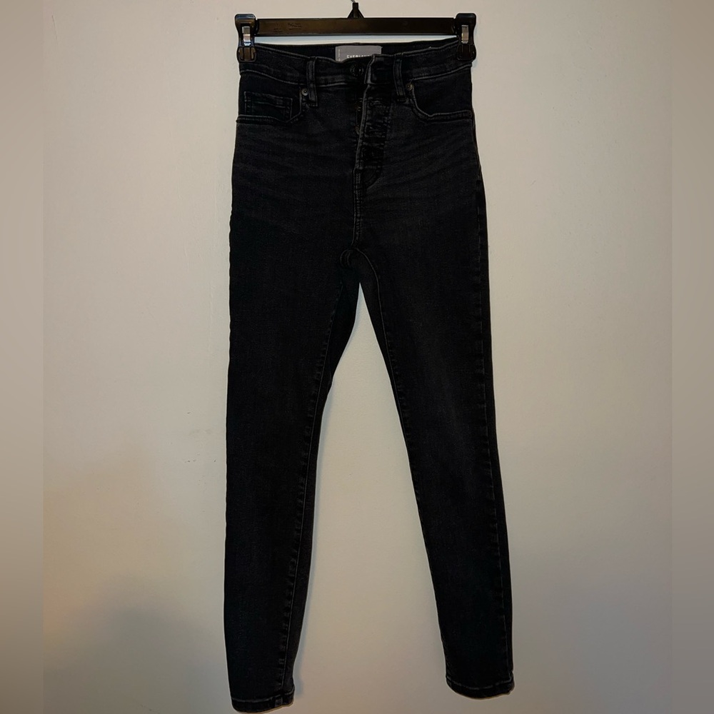 Everlane High Rise Skinny Black Jeans Size 23